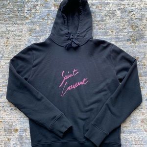 Authentic Saint Laurent (YSL) Black Printed Hoodie Firm on discounted price 🧡